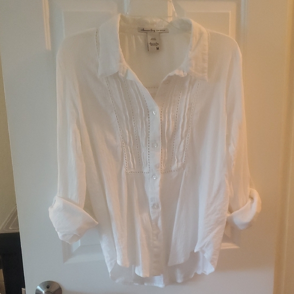 American Rag White Button-Down Shirt - Picture 1 of 8
